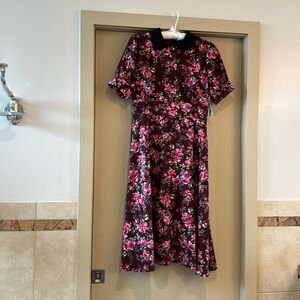 NWT Alexia Admor, size 10, runs small so would fit 8, floral burgundy midi dress